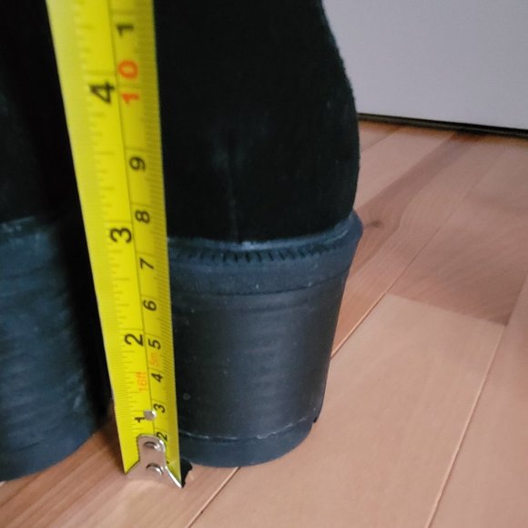 SOLD - Lucky Brand Black Suede Ankle Boots - Size 9 - Picture 5 of 7